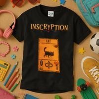 Inscryption Psychological Cat Card Game Halloween Scary Kids T-Shirt thumb 3