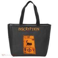 Inscryption Psychological Cat Card Game Halloween Scary Tote Bag thumb 0