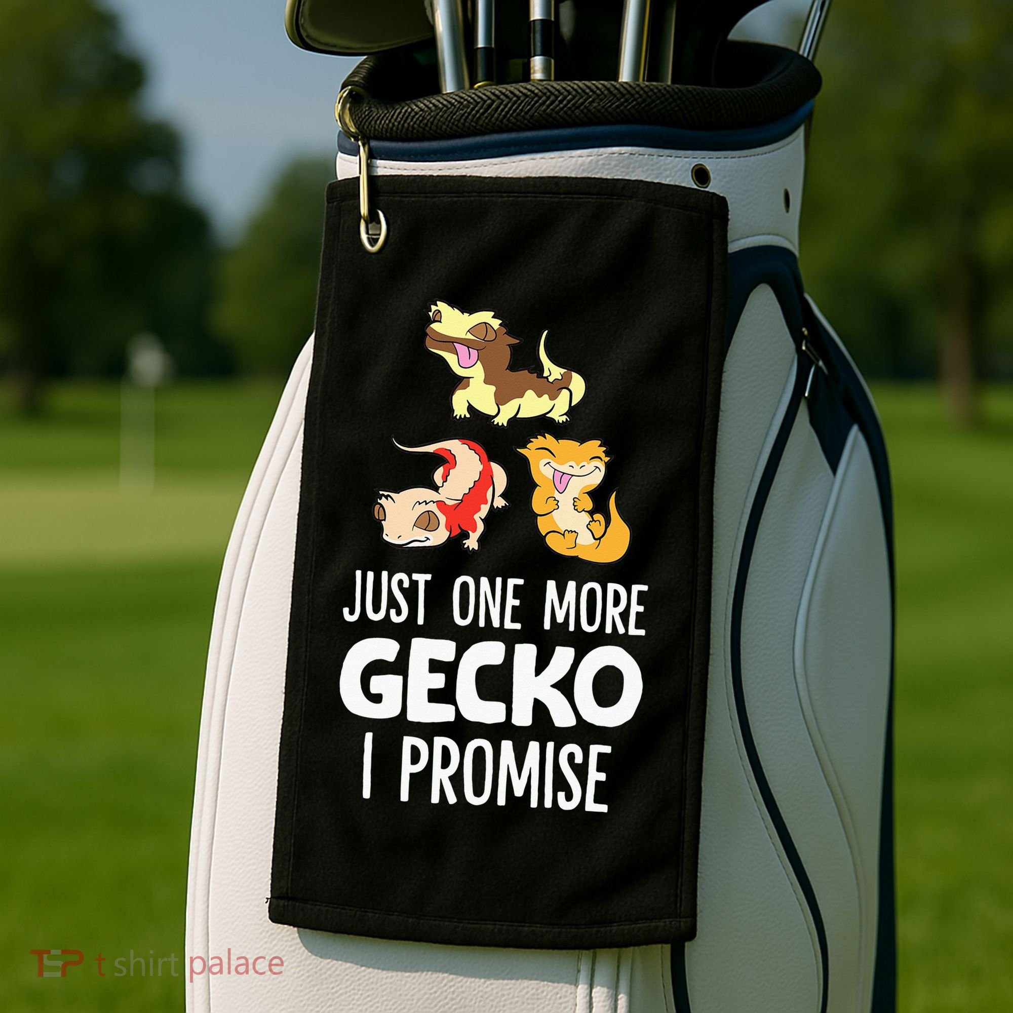 I Promise Crested Gecko Owner Just One More Crested Gecko Golf Towel