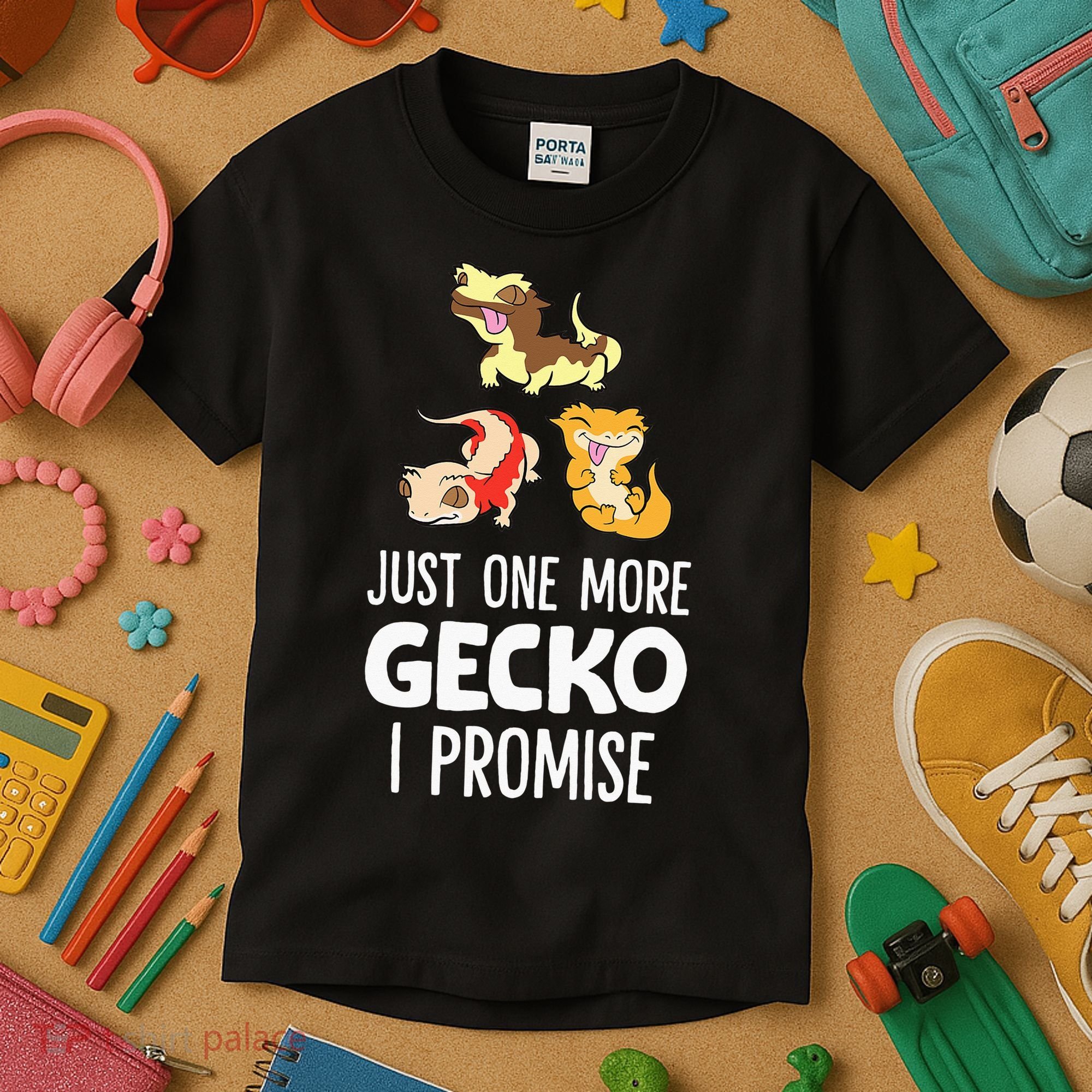 I Promise Crested Gecko Owner Just One More Crested Gecko Kids T-Shirt