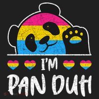 Im Pan Duh Cute Animal Panda Pansexual Flag Queer Pansexual Cute Gift Golf Towel thumb 3