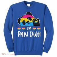 Im Pan Duh Cute Animal Panda Pansexual Flag Queer Pansexual Cute Gift Sweatshirt thumb 0