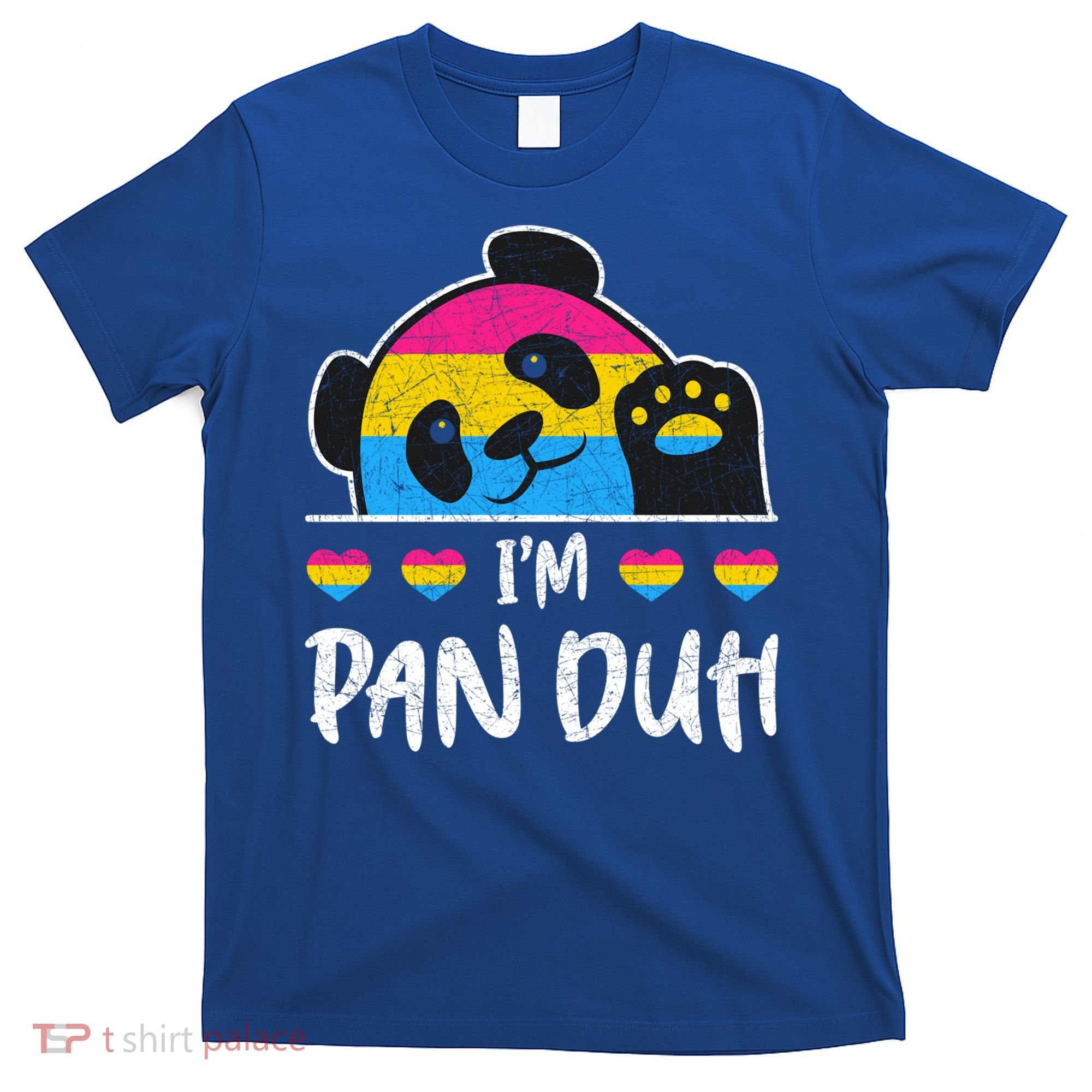 Im Pan Duh Cute Animal Panda Pansexual Flag Queer Pansexual Cute Gift T-Shirt