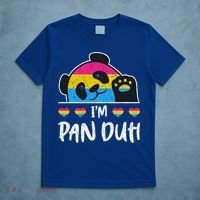 Im Pan Duh Cute Animal Panda Pansexual Flag Queer Pansexual Cute Gift T-Shirt thumb 5