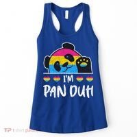 Im Pan Duh Cute Animal Panda Pansexual Flag Queer Pansexual Cute Gift Women's Tank Top thumb 0