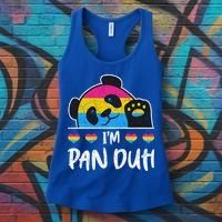 Im Pan Duh Cute Animal Panda Pansexual Flag Queer Pansexual Cute Gift Women's Tank Top thumb 3