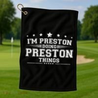 Im Preston Doing Preston Things Golf Towel thumb 1