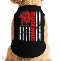 Indigenous Peoples Day Distressed Headdress Usa Flag Doggie Tank thumb 0