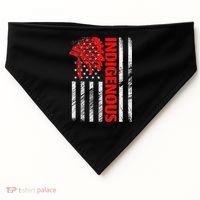 Indigenous Peoples Day Distressed Headdress Usa Flag USA-Made Doggie Bandana thumb 0