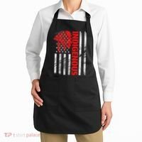 Indigenous Peoples Day Distressed Headdress Usa Flag Apron thumb 2