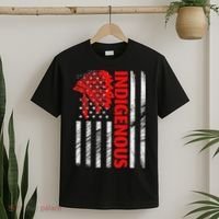 Indigenous Peoples Day Distressed Headdress Usa Flag T-Shirt thumb 2