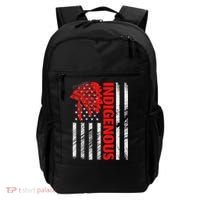 Indigenous Peoples Day Distressed Headdress Usa Flag Backpack thumb 0
