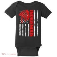 Indigenous Peoples Day Distressed Headdress Usa Flag Baby Bodysuit thumb 0