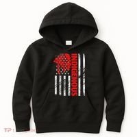 Indigenous Peoples Day Distressed Headdress Usa Flag Kids Hoodie thumb 0