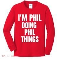 IM Phil Doing Phil Things Kids Long Sleeve Shirt thumb 0