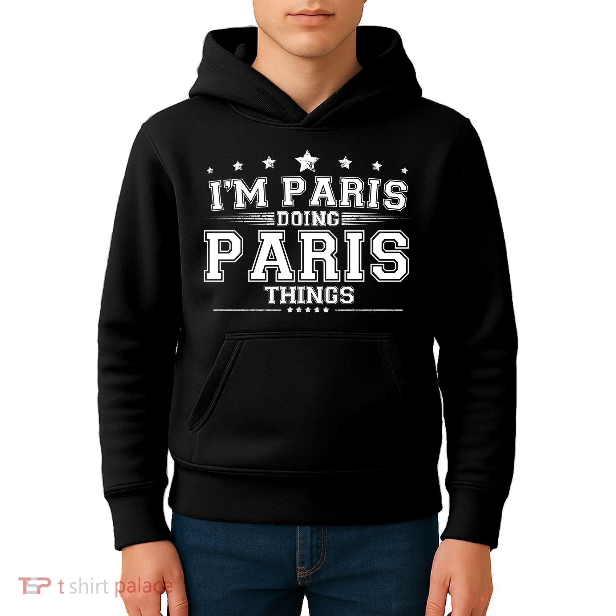 Im Paris Doing Paris Things Kids Hoodie