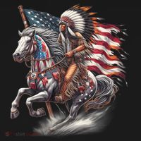 Indigenous Peoples Day 4th Of July Native American Day Flag Indian Riding Horse Women's Tank Top thumb 5