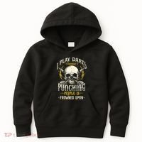 I Play Darts Because Punching People Is Frowned Upon Kids Hoodie thumb 0