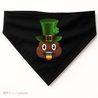 Leprechaun Poop Emoji USA-Made Doggie Bandana thumb 0