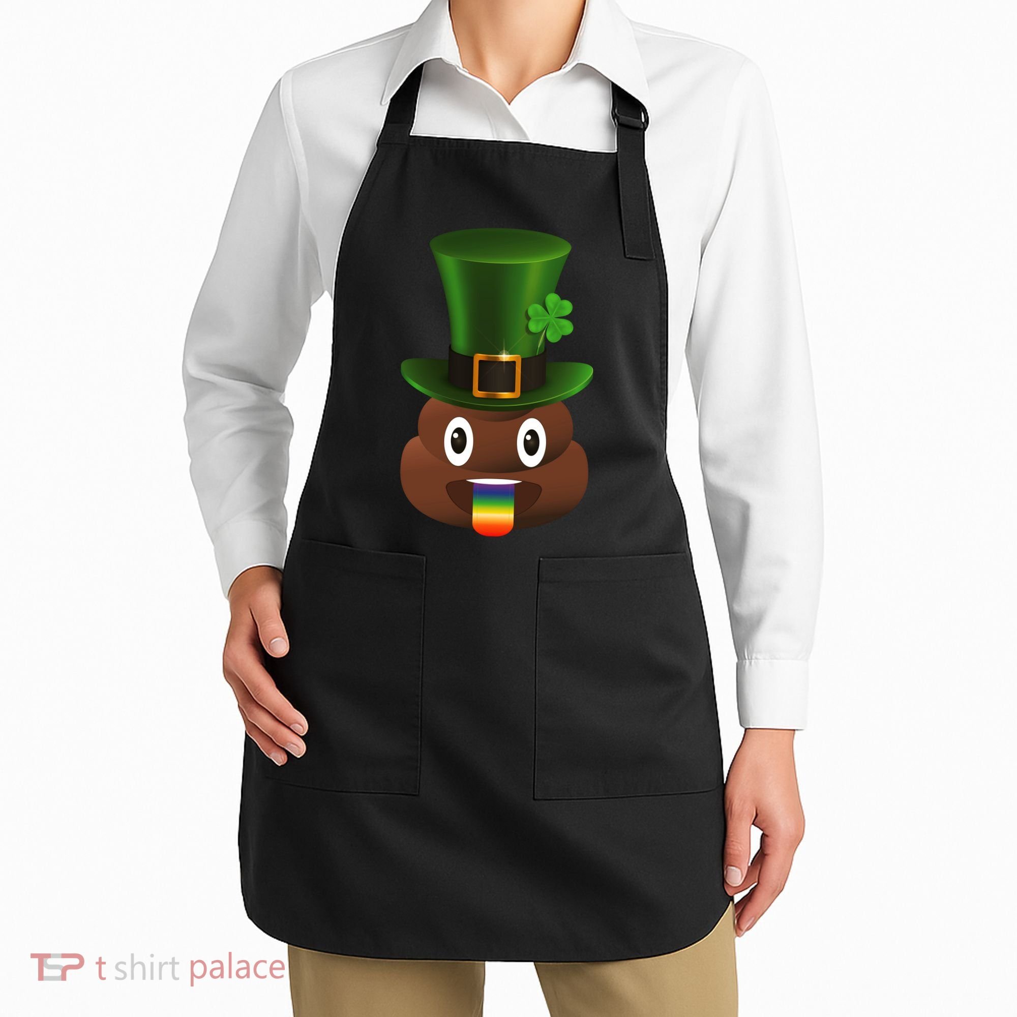 Leprechaun Poop Emoji Apron
