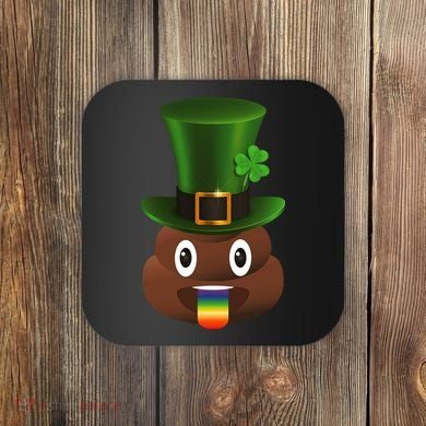 Leprechaun Poop Emoji Coaster