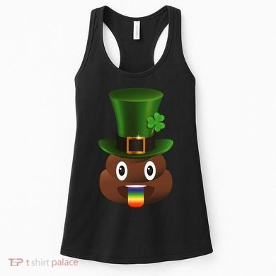 Leprechaun Poop Emoji Women's Tank Top