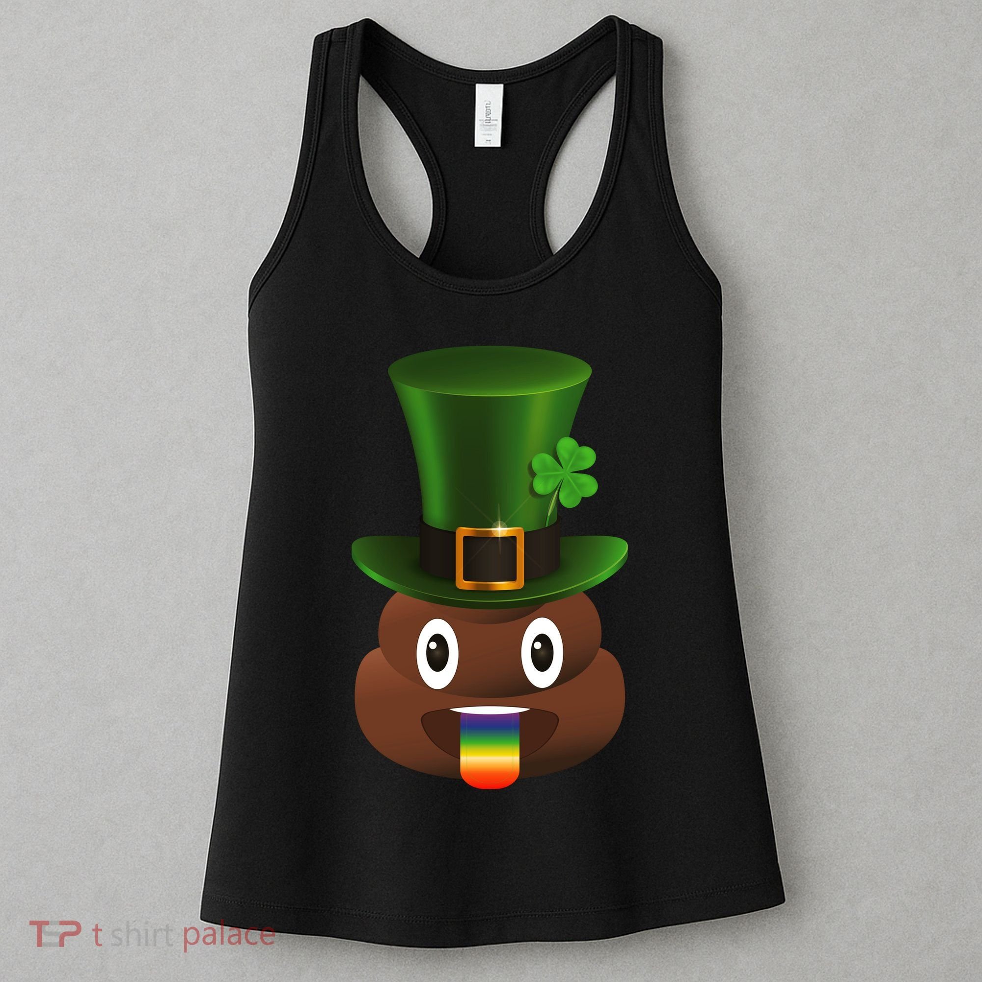 Leprechaun Poop Emoji Women's Tank Top