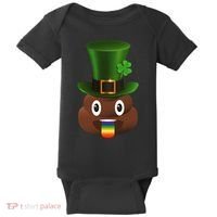 Leprechaun Poop Emoji Baby Bodysuit thumb 0