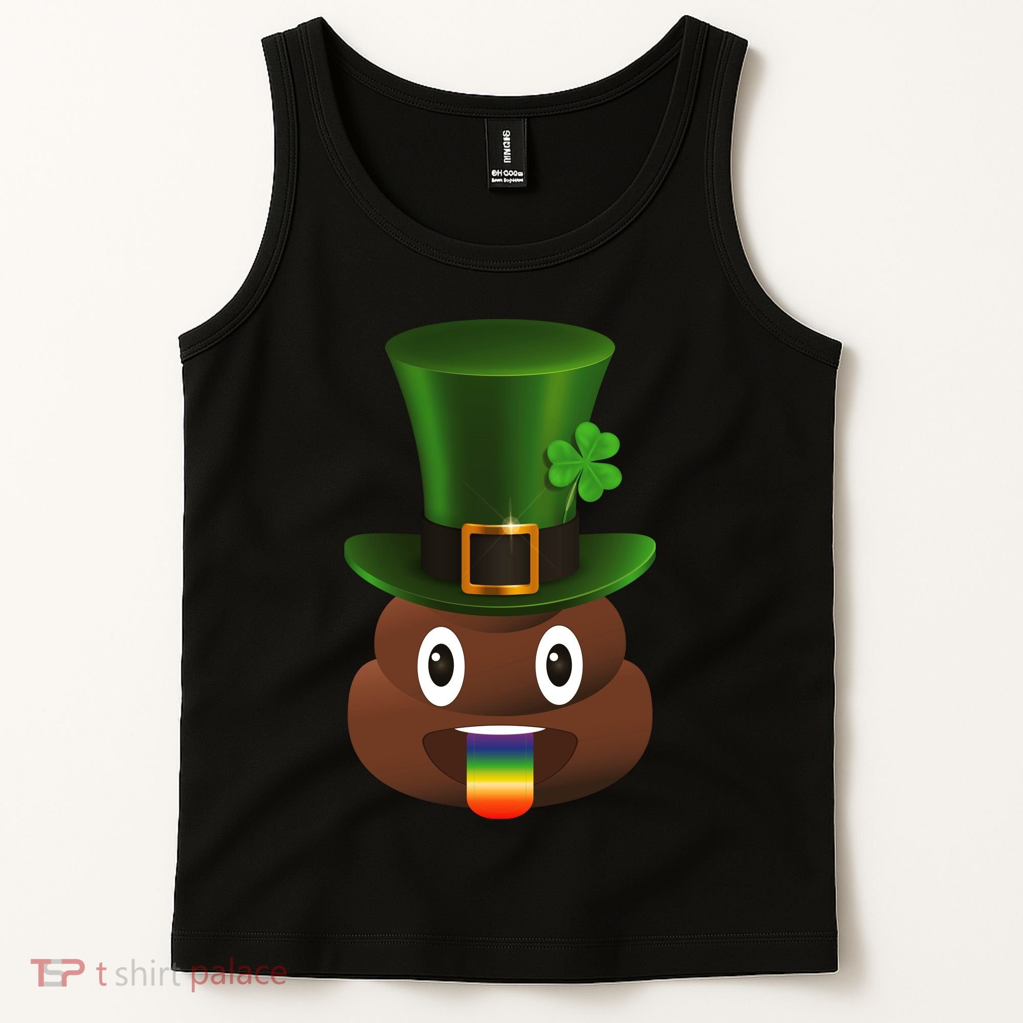 Leprechaun Poop Emoji Tank Top