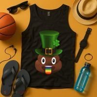 Leprechaun Poop Emoji Tank Top thumb 4