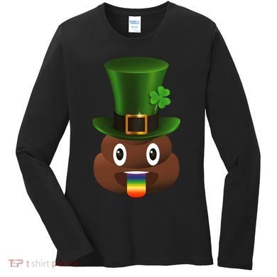 Leprechaun Poop Emoji Women's Long Sleeve Shirt