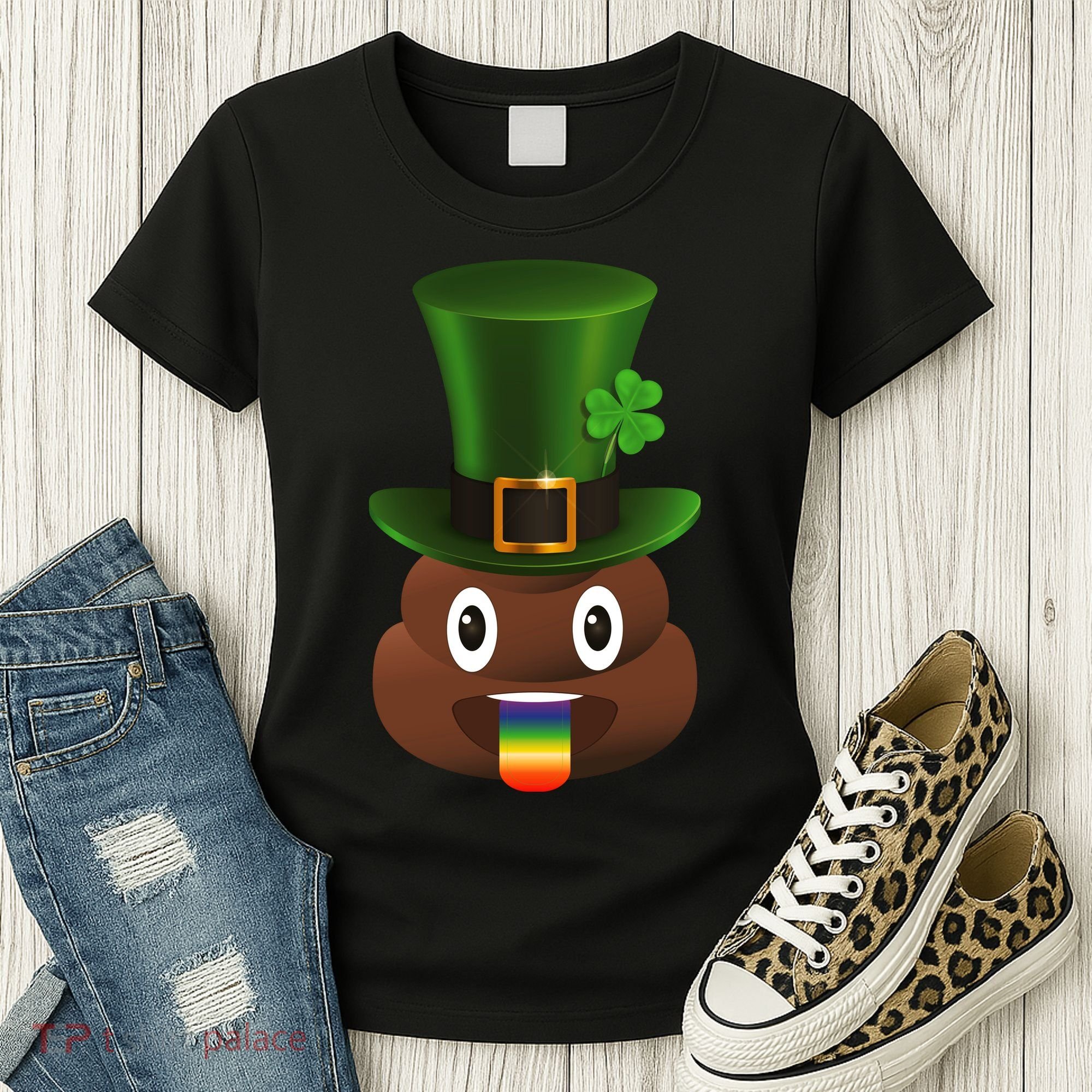 Leprechaun Poop Emoji Women's T-Shirt