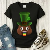 Leprechaun Poop Emoji Women's T-Shirt thumb 3