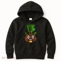 Leprechaun Poop Emoji Kids Hoodie thumb 0