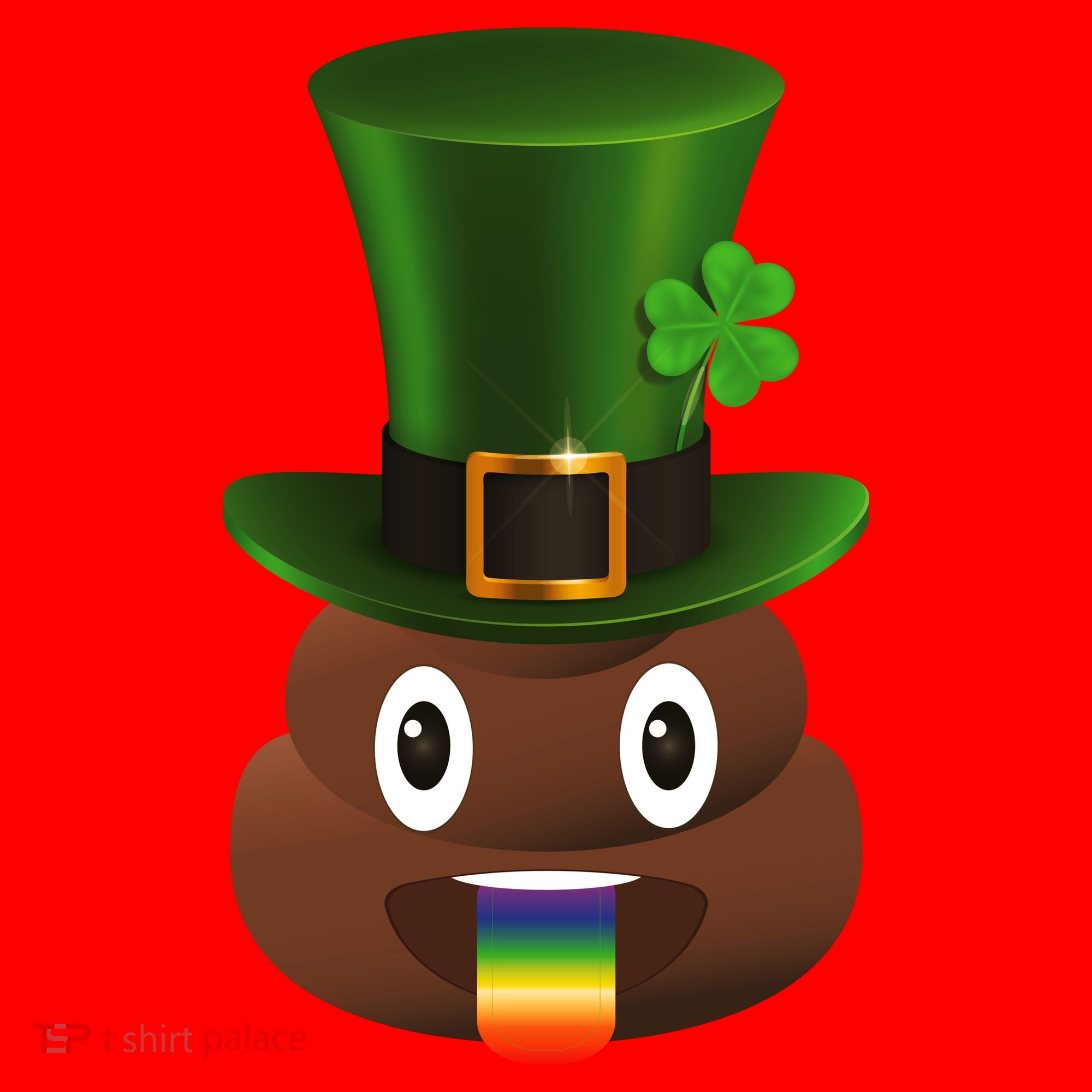 Leprechaun Poop Emoji Santa Hat