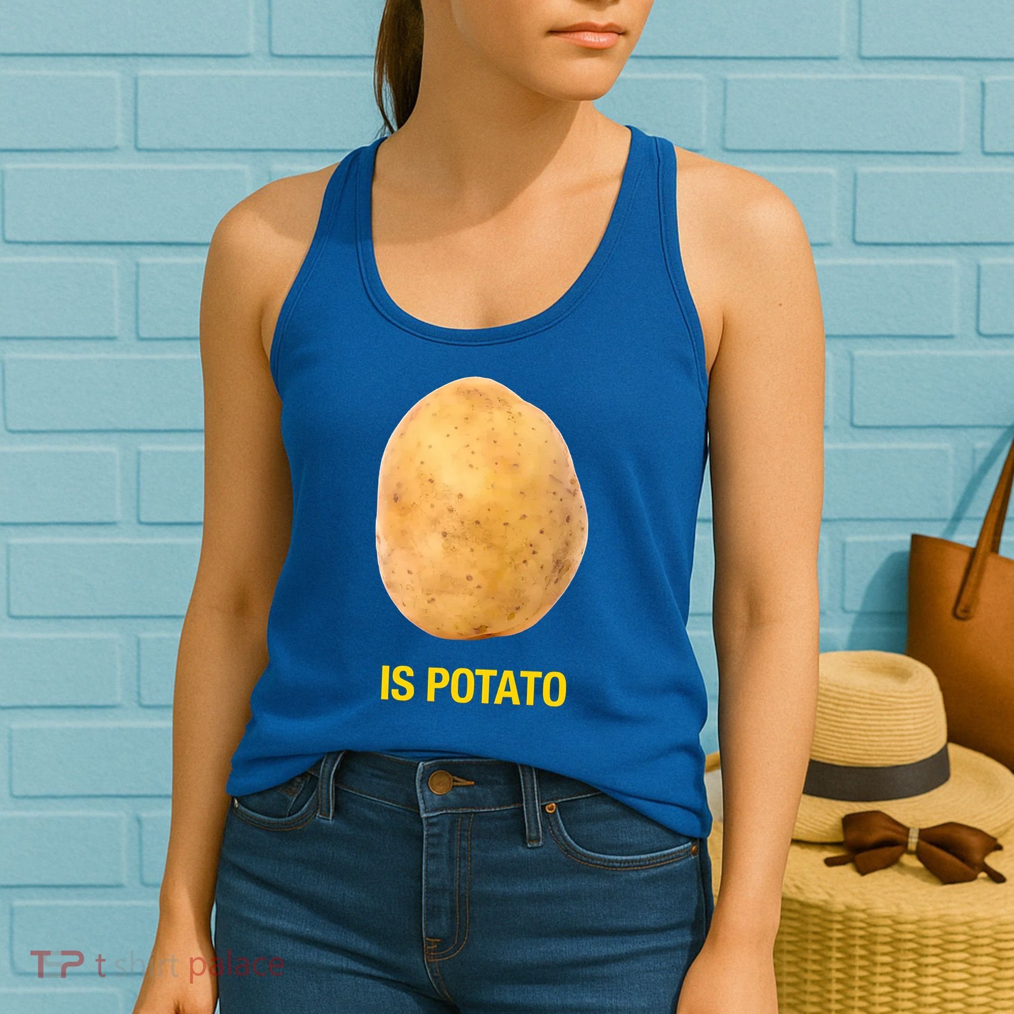 Is Potato Funny Late Show Meme Comedy TV Saying Women's Tank Top