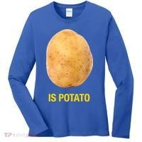 Is Potato Funny Late Show Meme Comedy TV Saying Women's Long Sleeve Shirt thumb 0