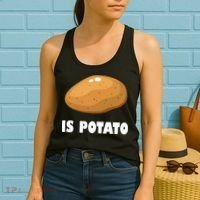 Is Potato Funny Meme Late Night Women's Tank Top thumb 2