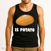 Is Potato Funny Meme Late Night Tank Top thumb 3