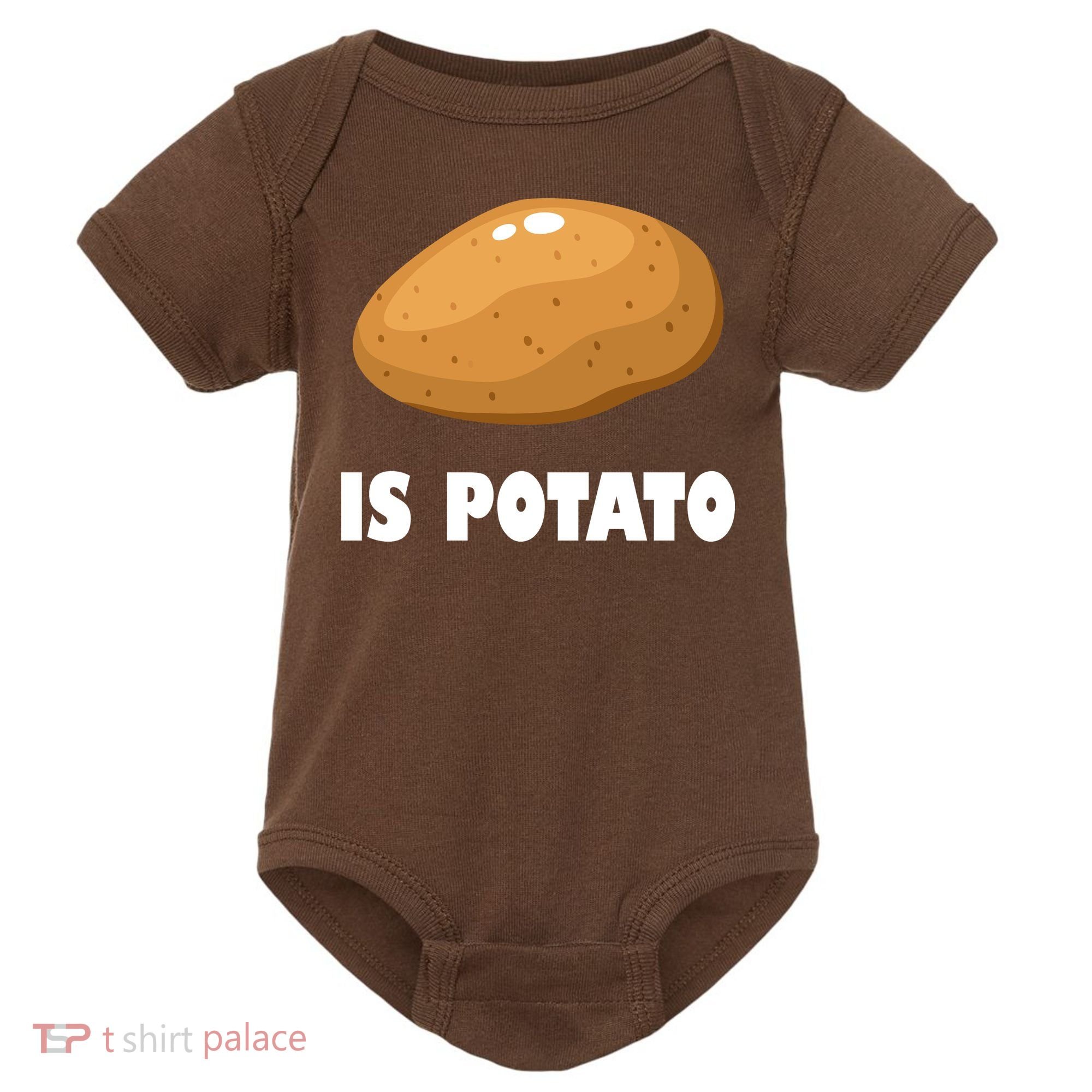 Is Potato Funny Meme Late Night Baby Bodysuit