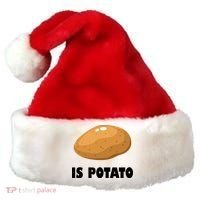 Is Potato Funny Meme Late Night Santa Hat thumb 0