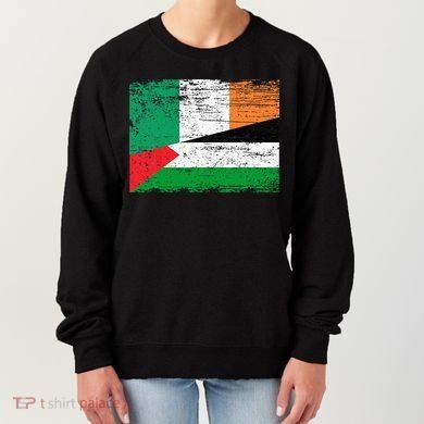 Ireland Palestine Flags Half Irish Half Palestinian Women's Sweatshirt