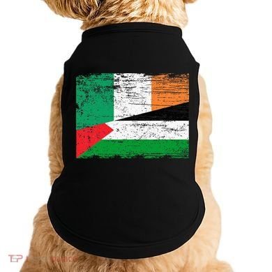 Ireland Palestine Flags Half Irish Half Palestinian Doggie Tank