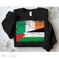Ireland Palestine Flags Half Irish Half Palestinian Sweatshirt thumb 2