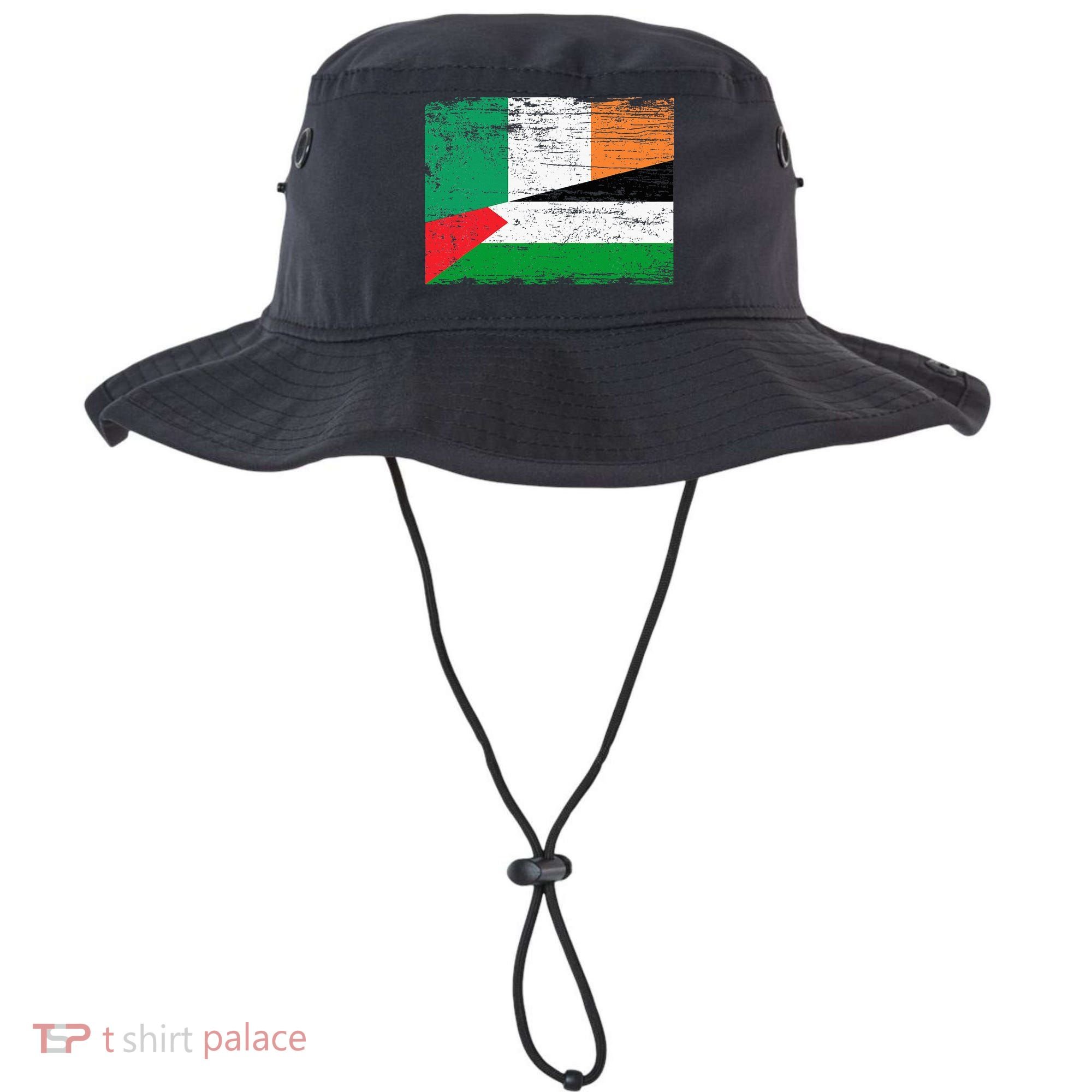 Ireland Palestine Flags Half Irish Half Palestinian Bucket Hat