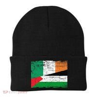 Ireland Palestine Flags Half Irish Half Palestinian Beanie thumb 0