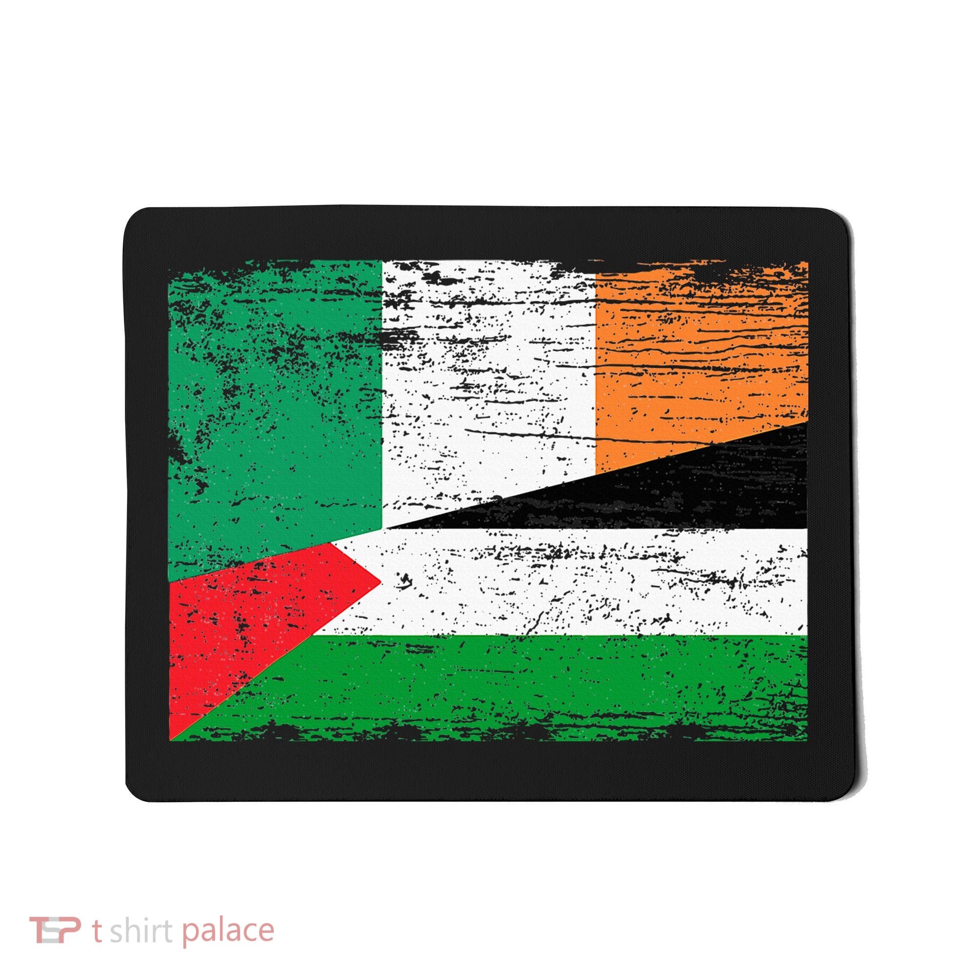 Ireland Palestine Flags Half Irish Half Palestinian Mousepad