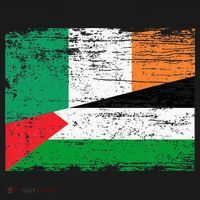 Ireland Palestine Flags Half Irish Half Palestinian Mousepad thumb 1