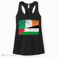 Ireland Palestine Flags Half Irish Half Palestinian Women's Tank Top thumb 0