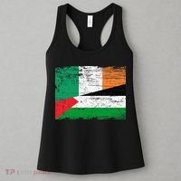 Ireland Palestine Flags Half Irish Half Palestinian Women's Tank Top thumb 3